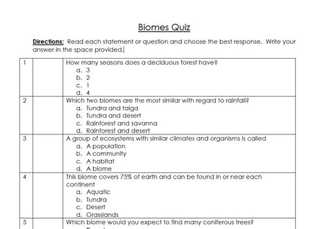 5.05 quiz: biomes